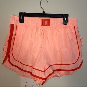 FP Movement Womens L Varsity Blues Peach Water Resistant Athletic Shorts NEW